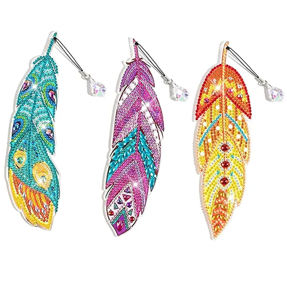 Couvertures de Marque‑Pages Diamond Painting - Ensemble de 3, 5×20 cm