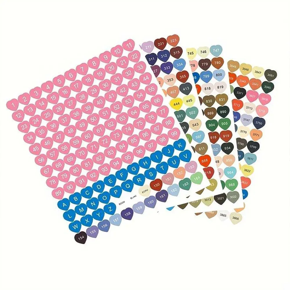Étiquettes Cœur pour Ranger vos Diamants de Broderie Diamant
