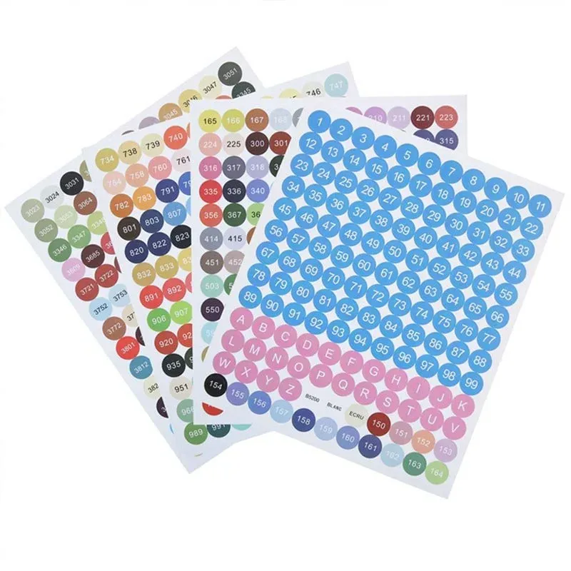 572 Étiquettes Rondes DMC pour Rangement Diamond Painting
