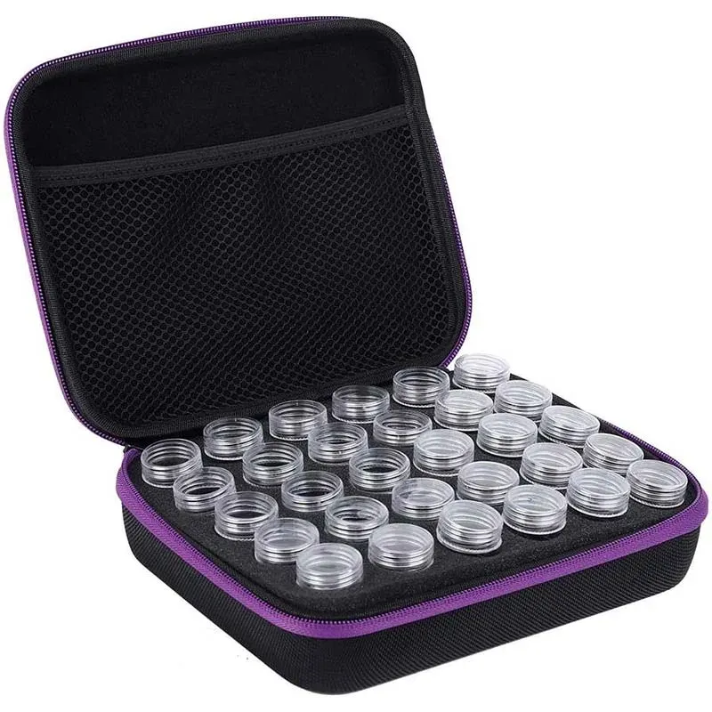 Boîte de rangement violet pour diamond painting - 30 compartiments