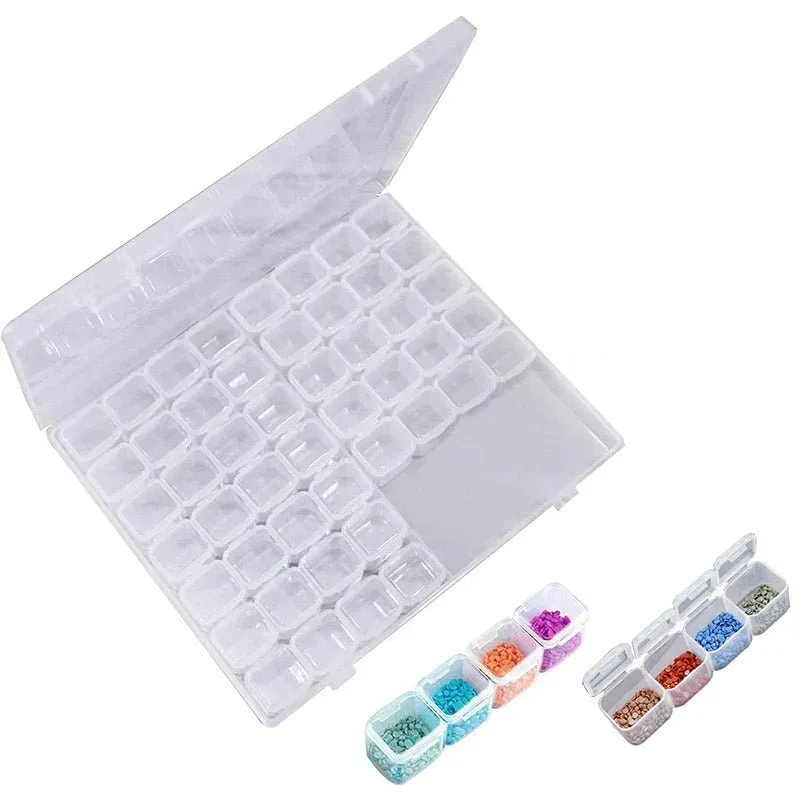 Boîte de rangement XL 56 compartiments pour diamond painting
