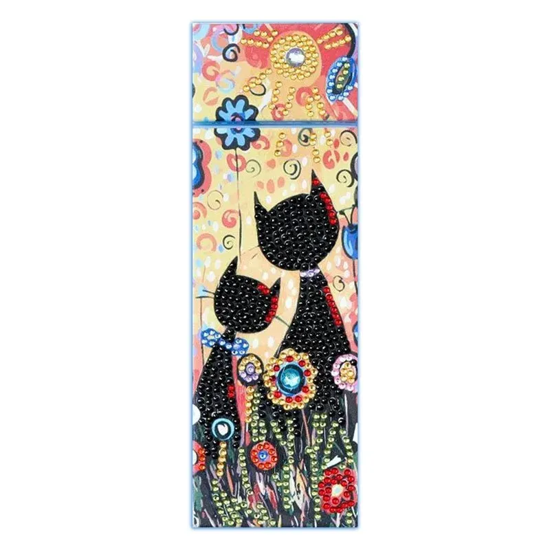 Boîte de rangement pour stylet Diamond Painting motif chats élégants