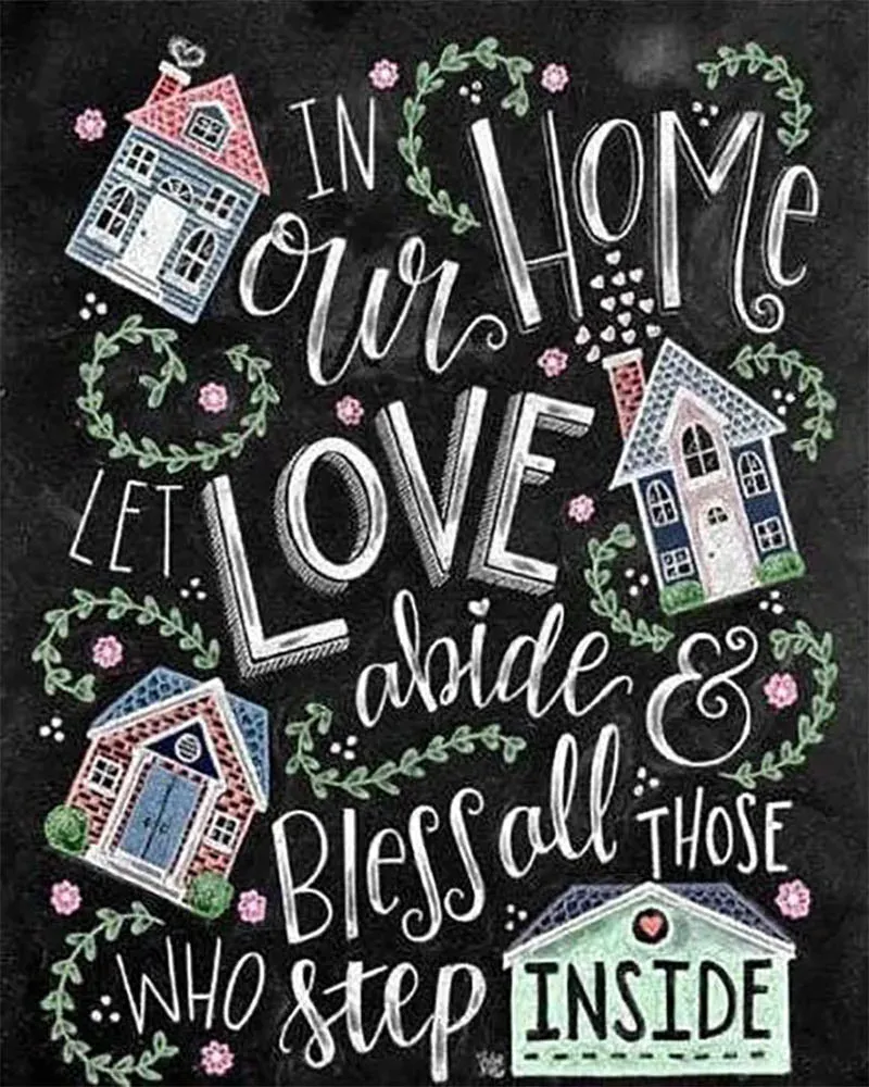 Broderie diamant Affiche Love