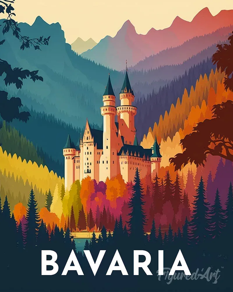 Broderie diamant Affiche Poster Bavière