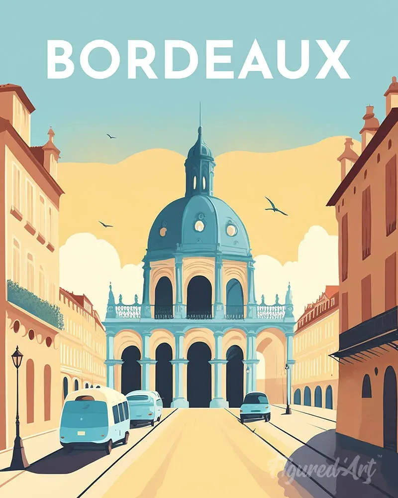 Broderie diamant Affiche Poster Bordeaux