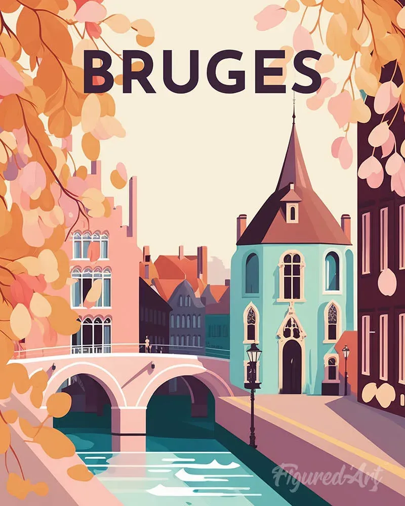 Broderie diamant Affiche Poster Bruges