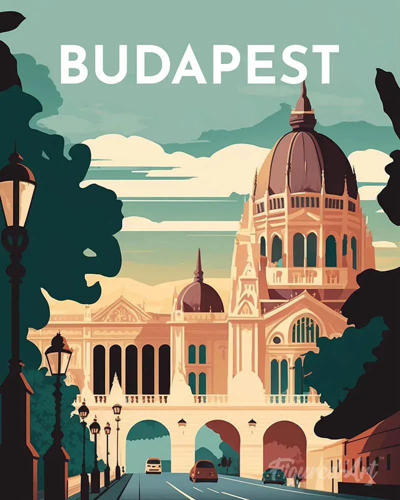Broderie diamant Affiche Poster Budapest