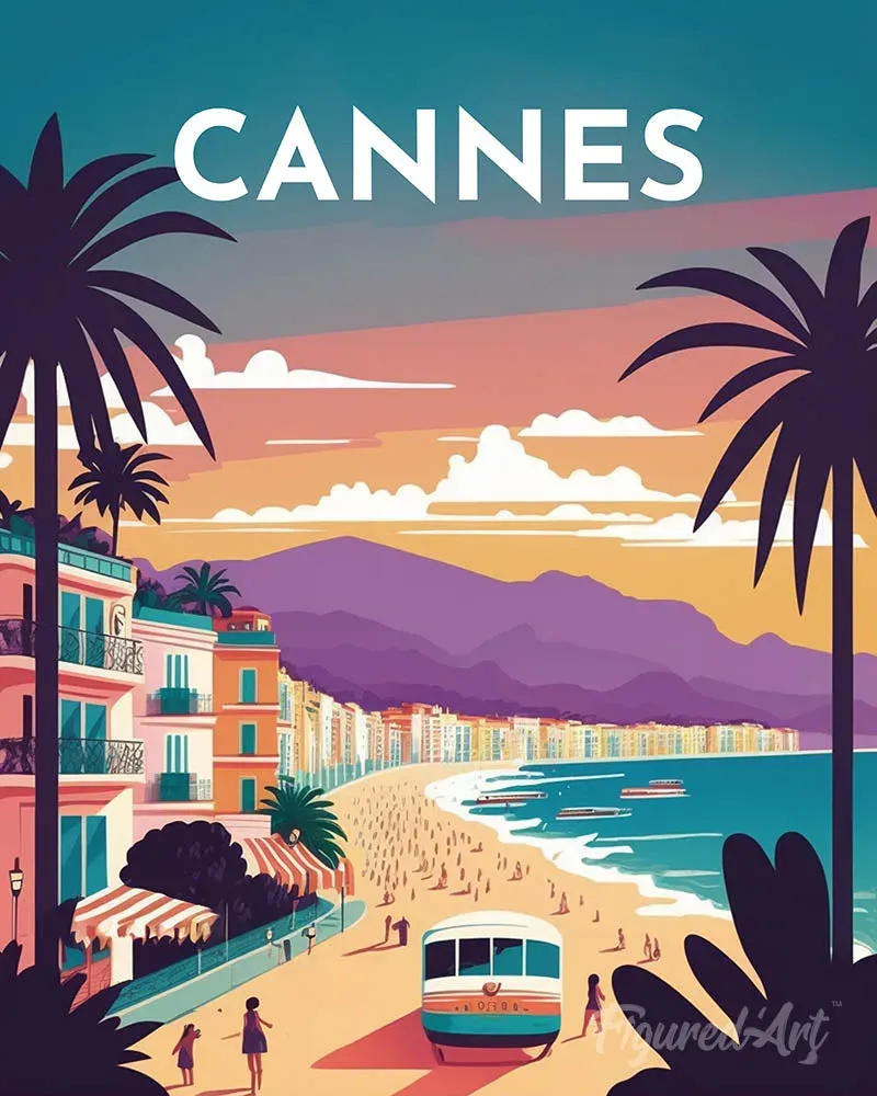 Broderie diamant Affiche Poster Cannes