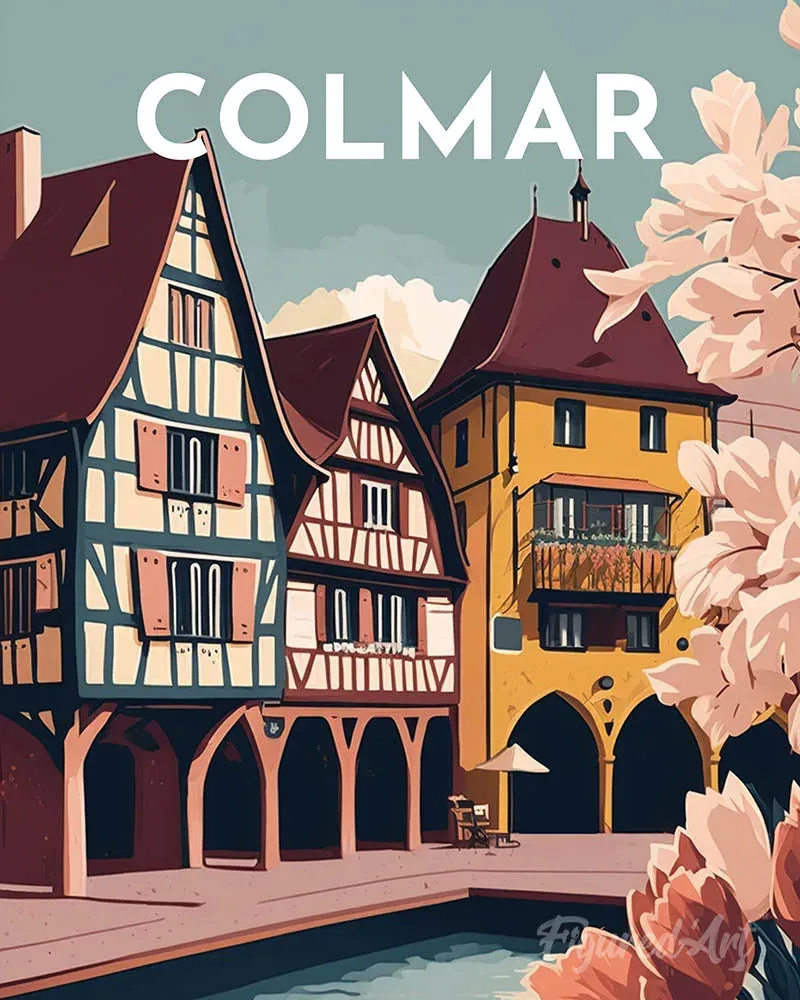 Broderie diamant Affiche Poster Colmar