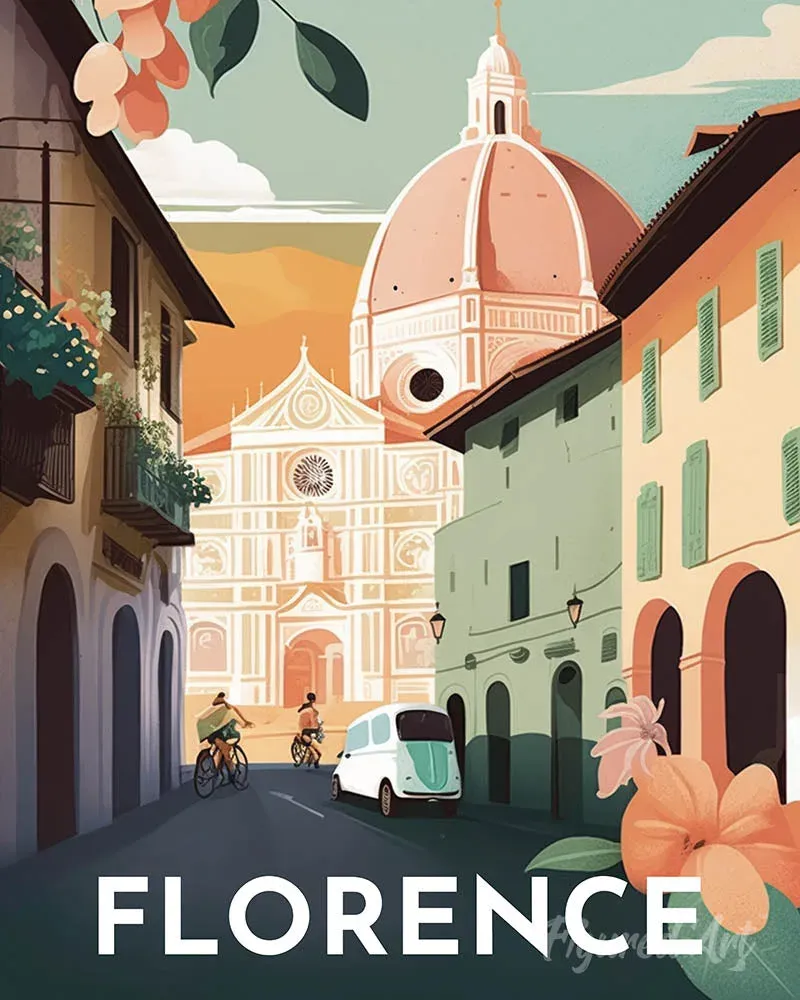 Broderie diamant Affiche Poster Florence - 40x50 cm