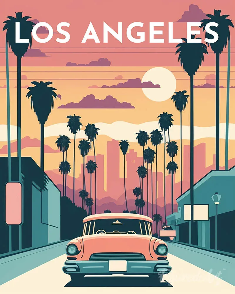 Broderie diamant Affiche Poster Los Angeles