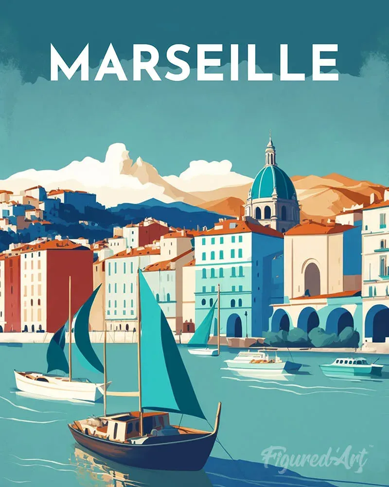 Broderie diamant Affiche Poster Marseille