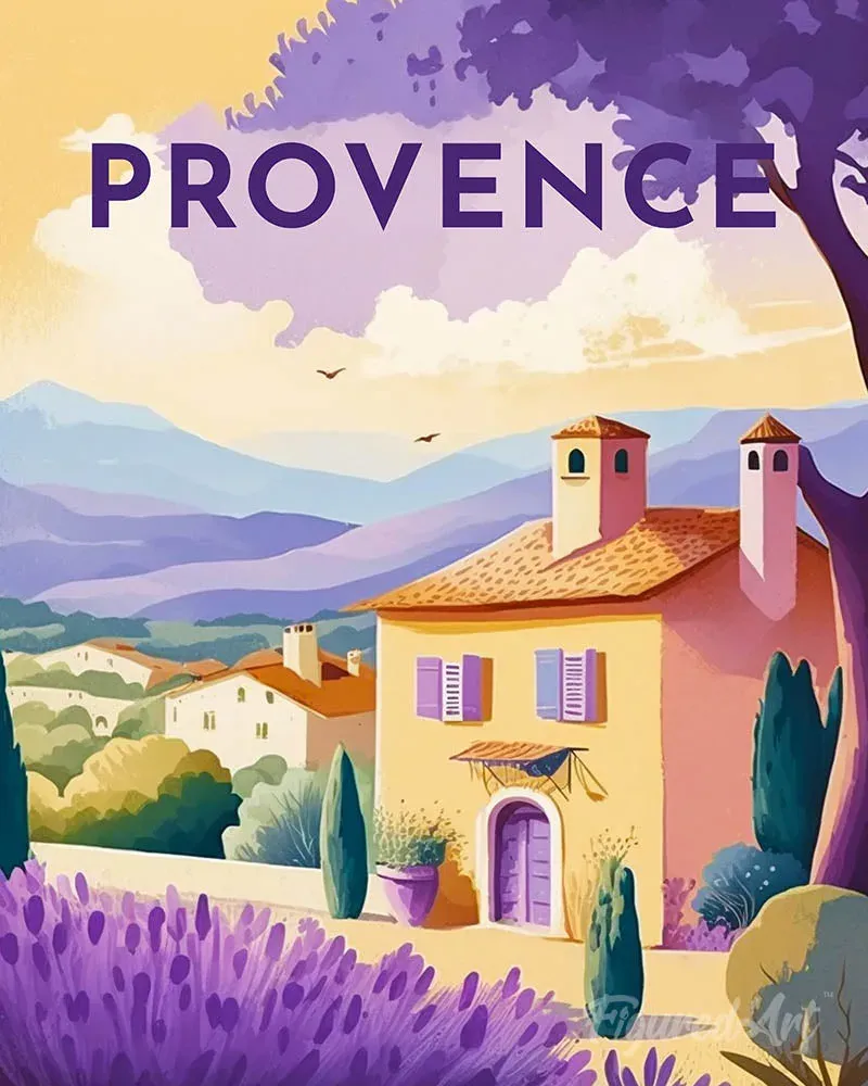 Broderie diamant Affiche Poster Provence