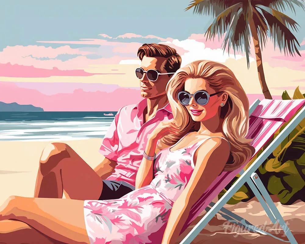 Broderie diamant Amour de Diva au Bord de la Plage