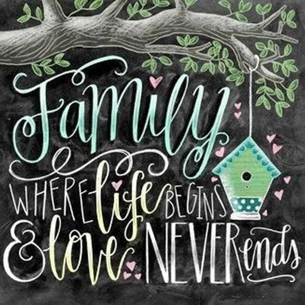 Broderie diamant Arbre de Famille