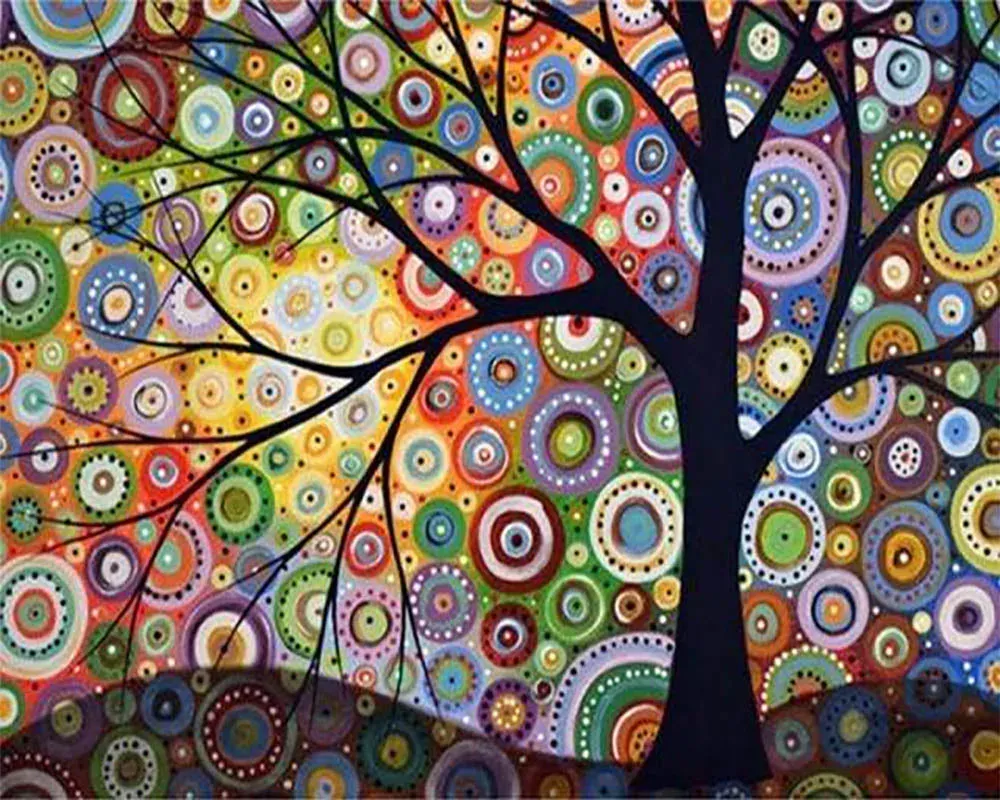 Broderie diamant Arbre de Vie - 40x50 cm