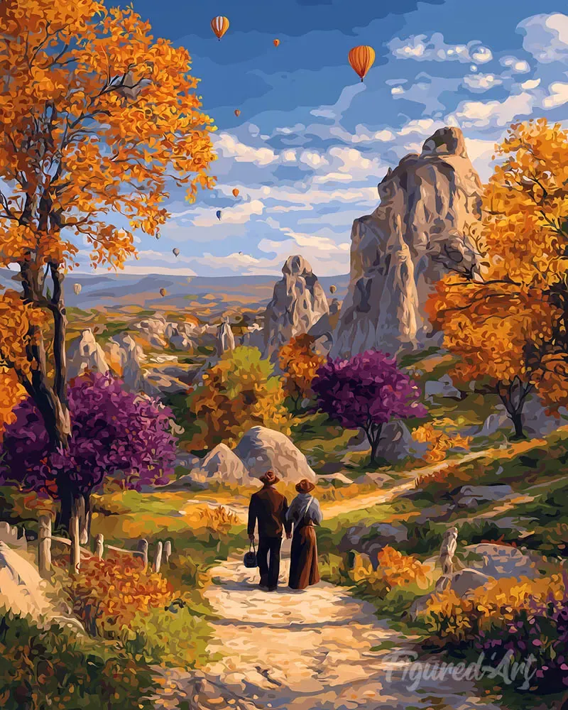 Broderie diamant Automne romantique en Cappadoce
