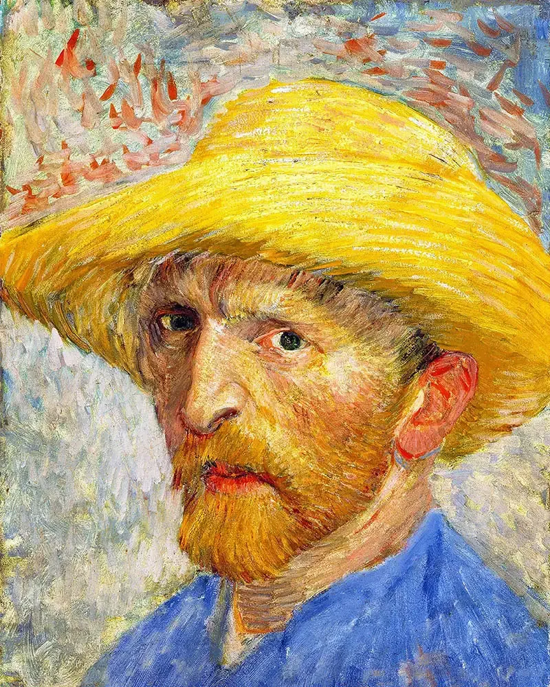 Broderie diamant Autoportrait au chapeau de paille - Van Gogh