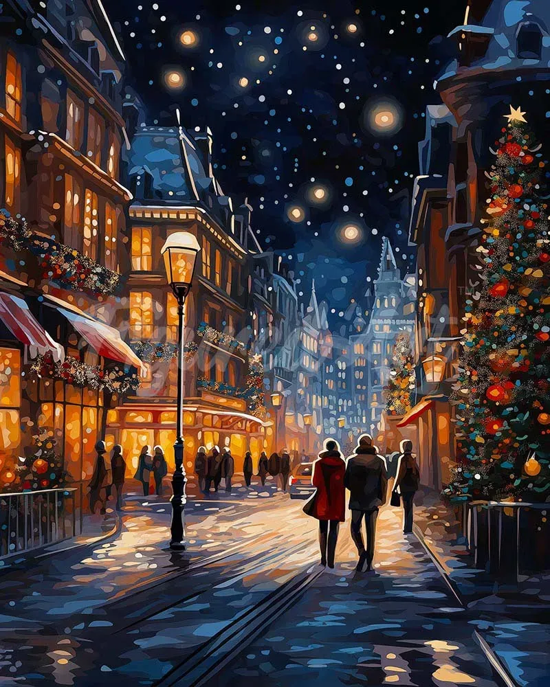 Broderie diamant Balade de Noël Étoilée