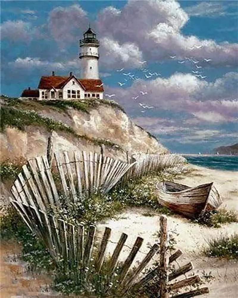 Broderie diamant Bord de Mer - 40x50 cm