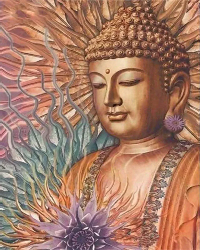 Broderie diamant Bouddha