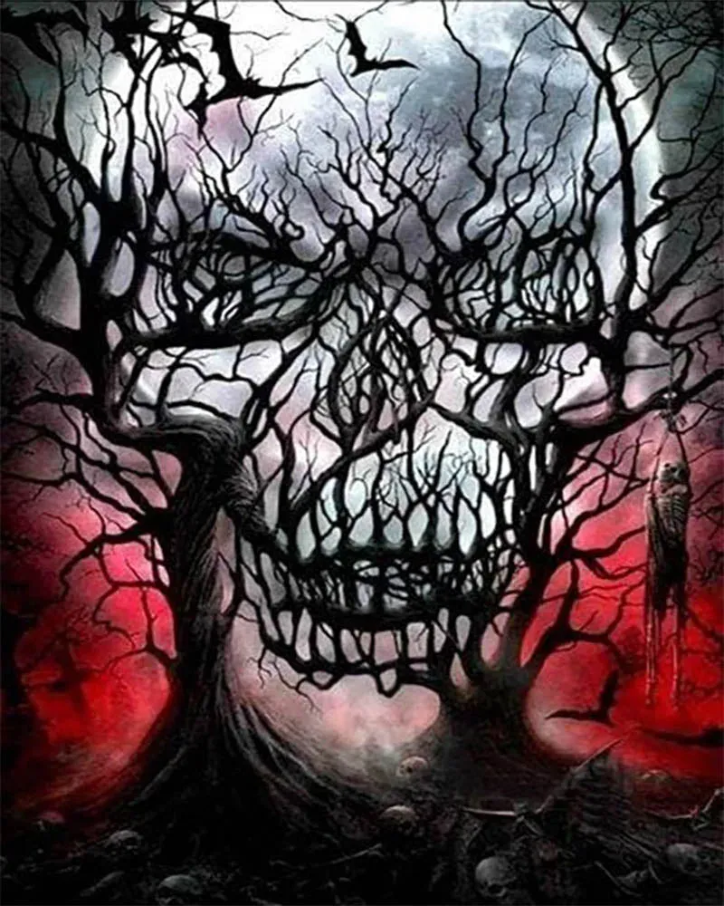 Broderie diamant Branche de la Mort