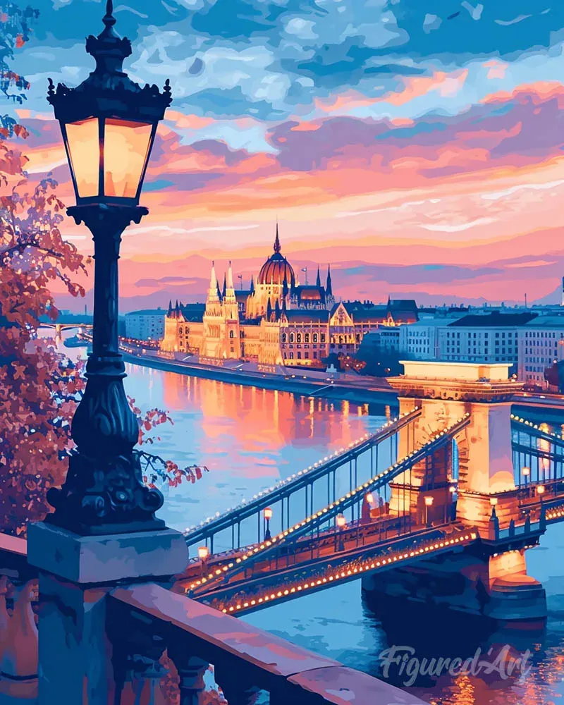 Broderie diamant Budapest - 40x50 cm