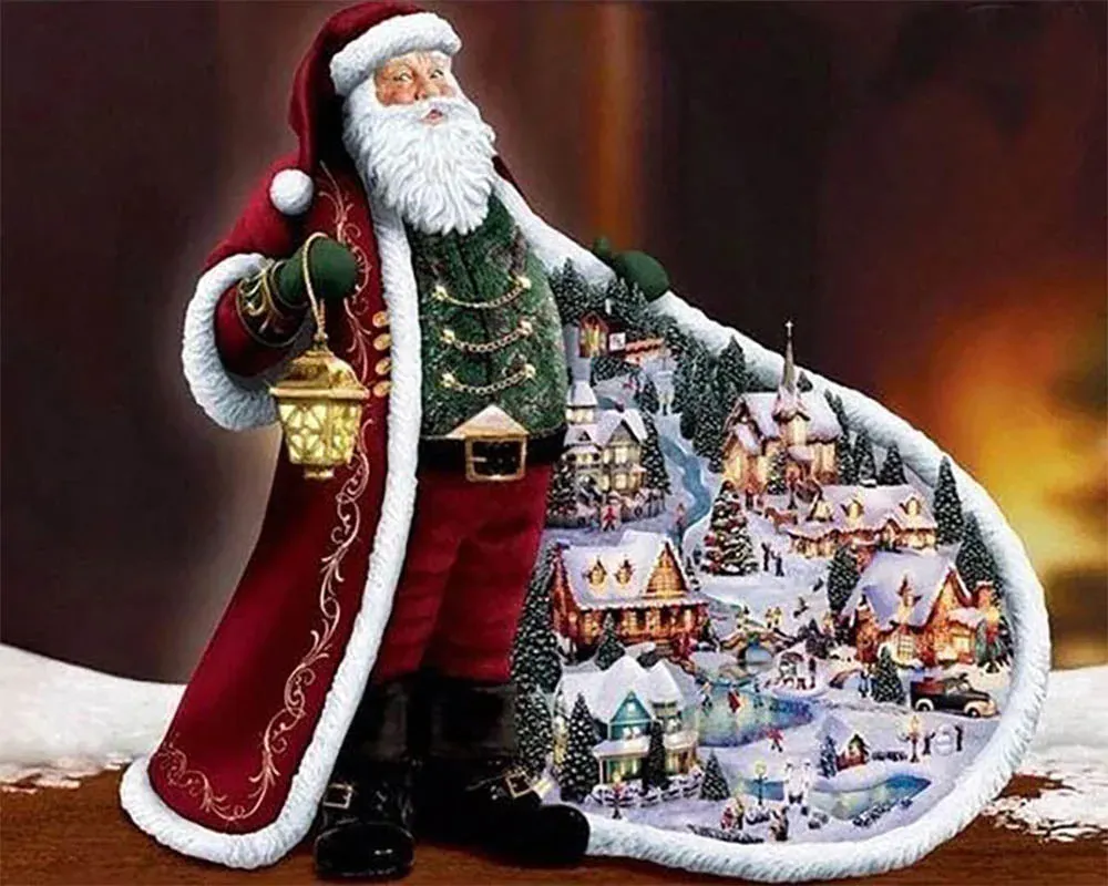 Broderie diamant Cadeaux du Père Noël
