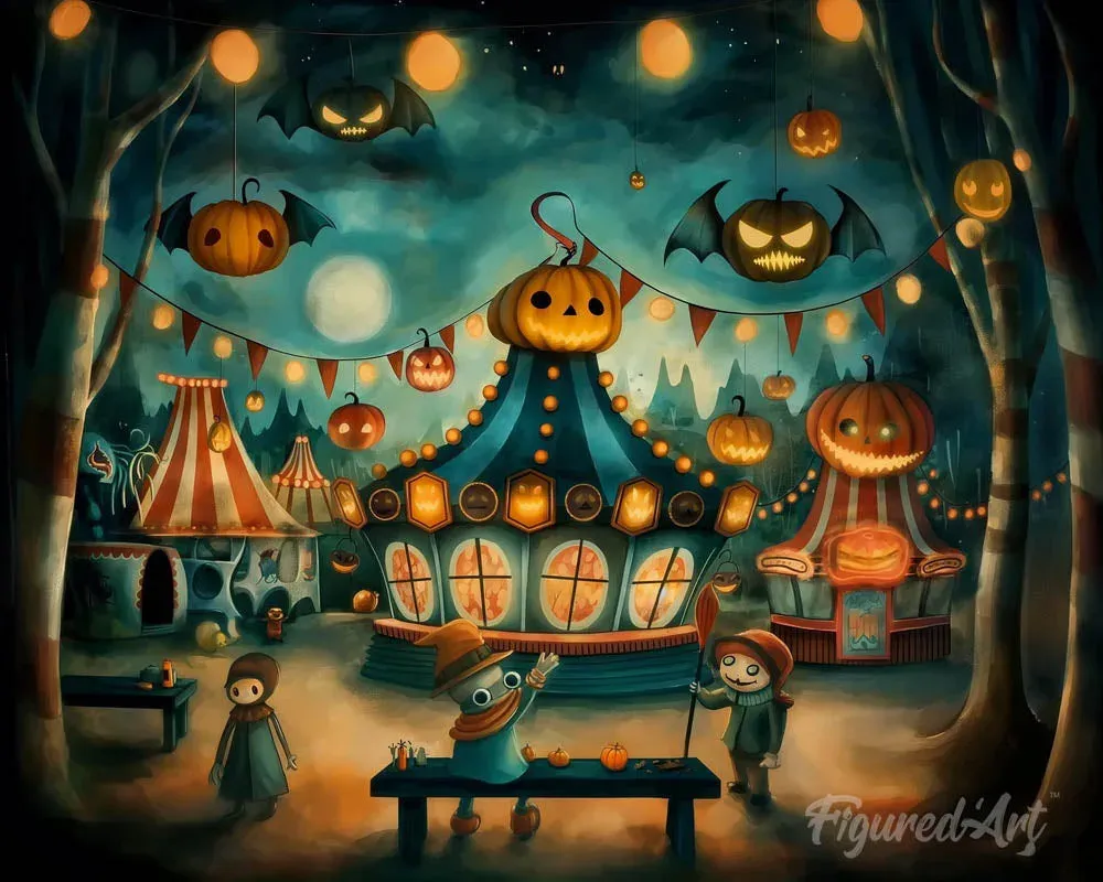 Broderie diamant Carnaval d'Halloween