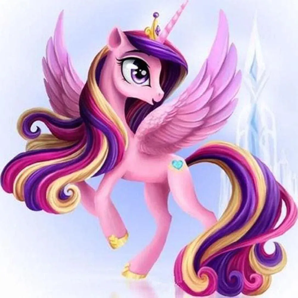 Broderie diamant Cartoon Licorne