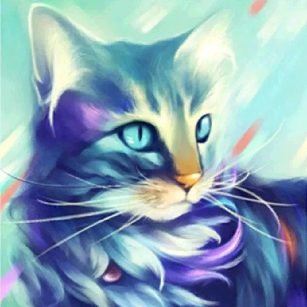 Broderie diamant Chat Design