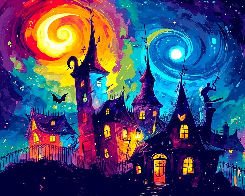 Broderie diamant Château fantastique - 40x50 cm