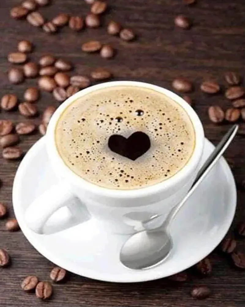Broderie diamant Coeur de Café