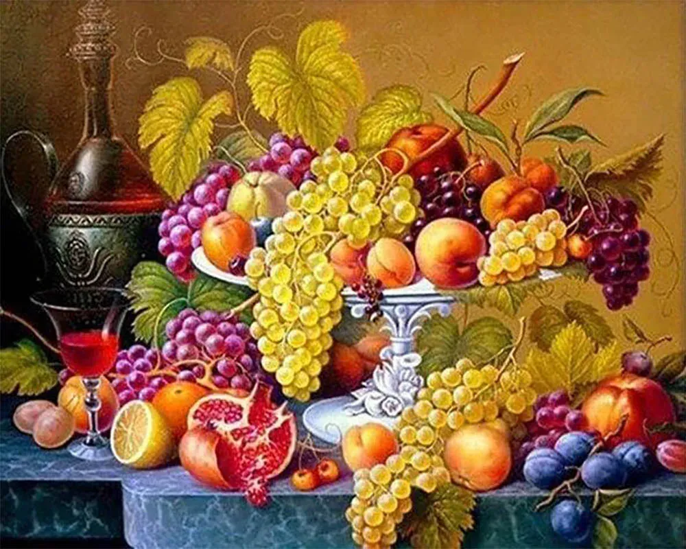 Broderie diamant Corbeille de Fruits