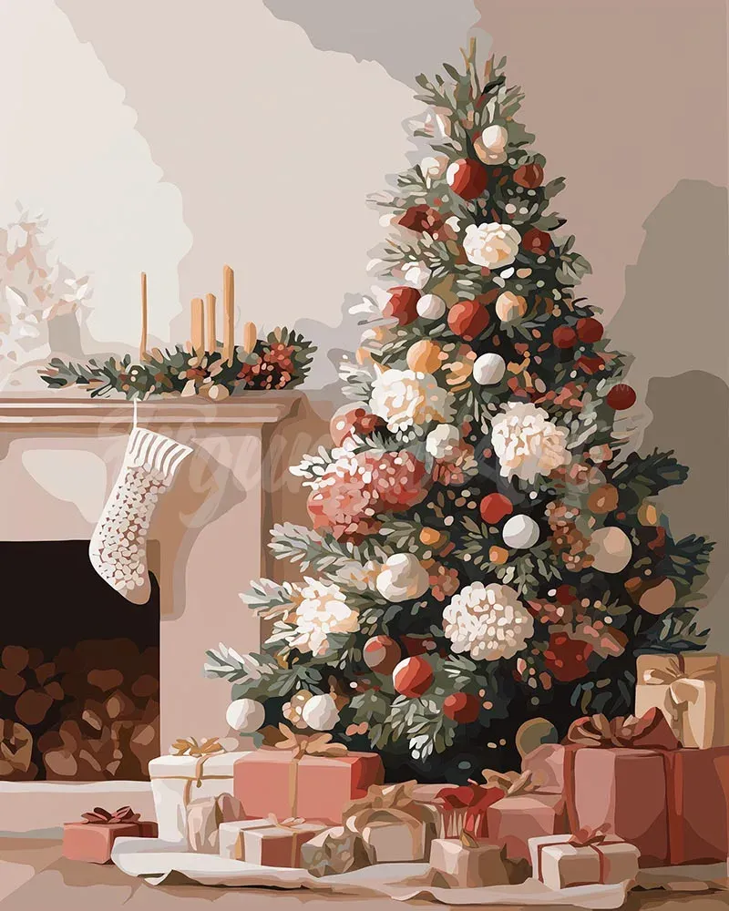 Broderie diamant Décor de Noël Élégant