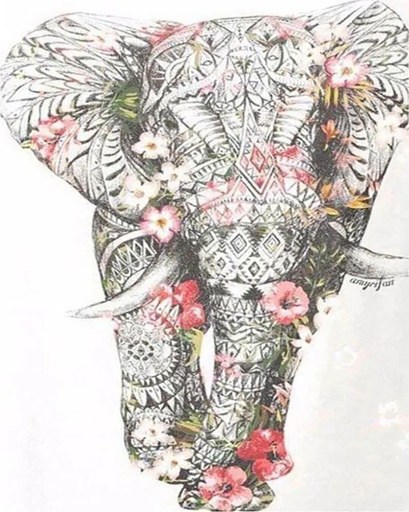 Broderie diamant Design d'éléphant