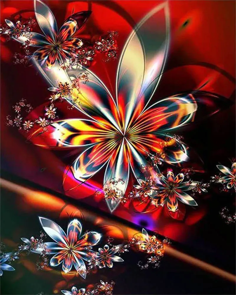 Broderie diamant Design Fractal
