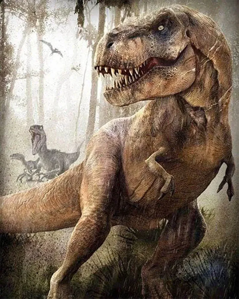 Broderie diamant Dinosaures - Aventure préhistorique façon Jurassic Parc
