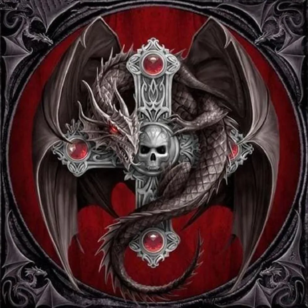 Broderie diamant Dragon Maléfique