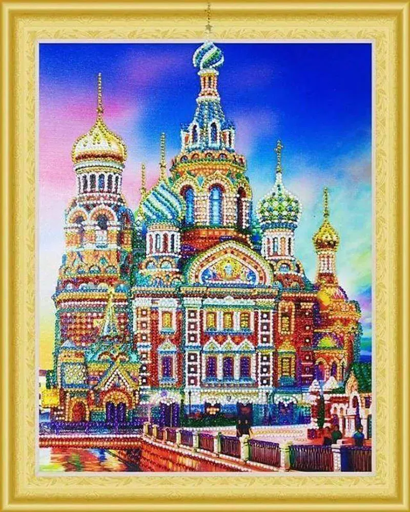 Broderie diamant Eglise russe