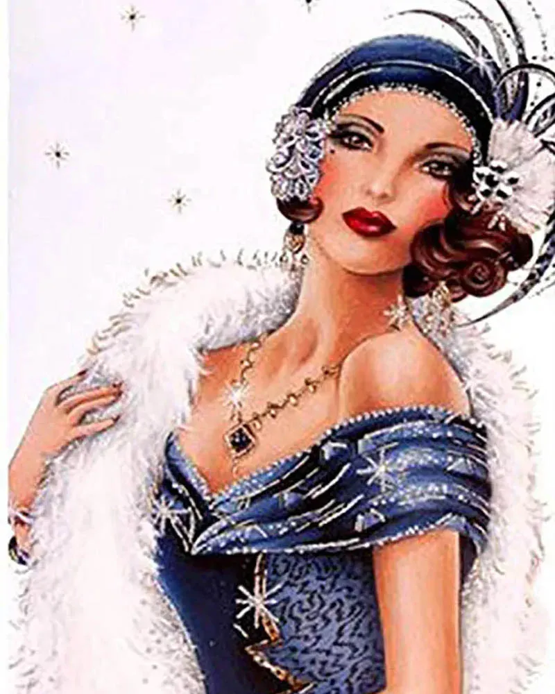 Broderie diamant Femme élégante