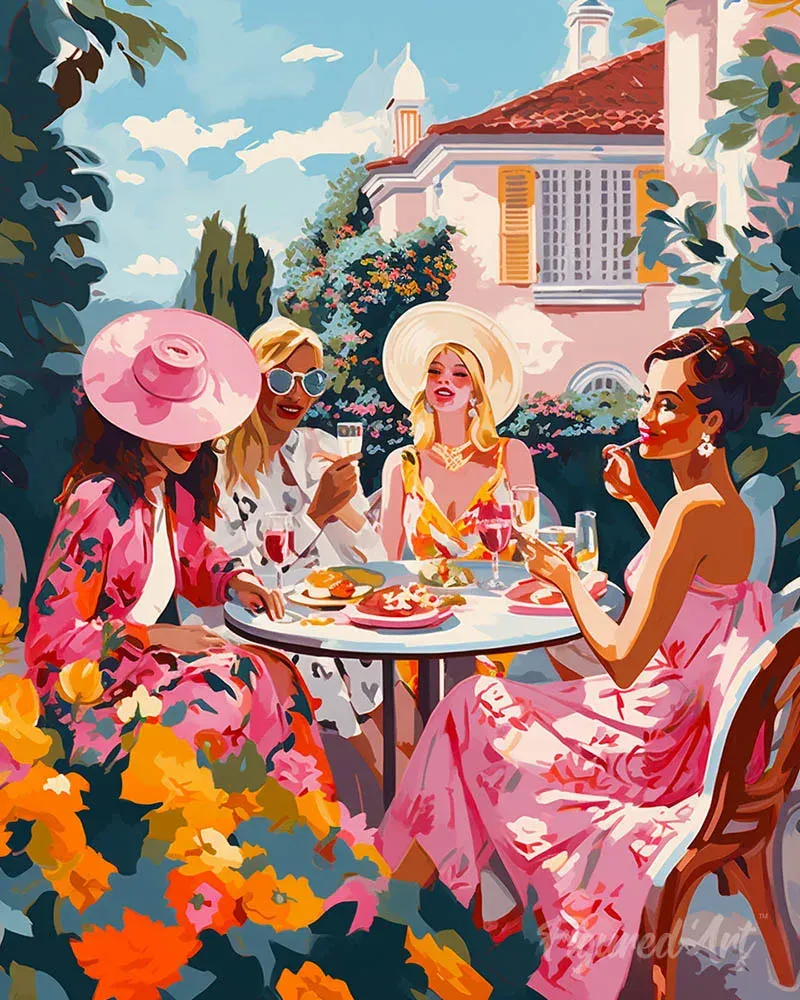 Broderie diamant Fête au Jardin des Divas