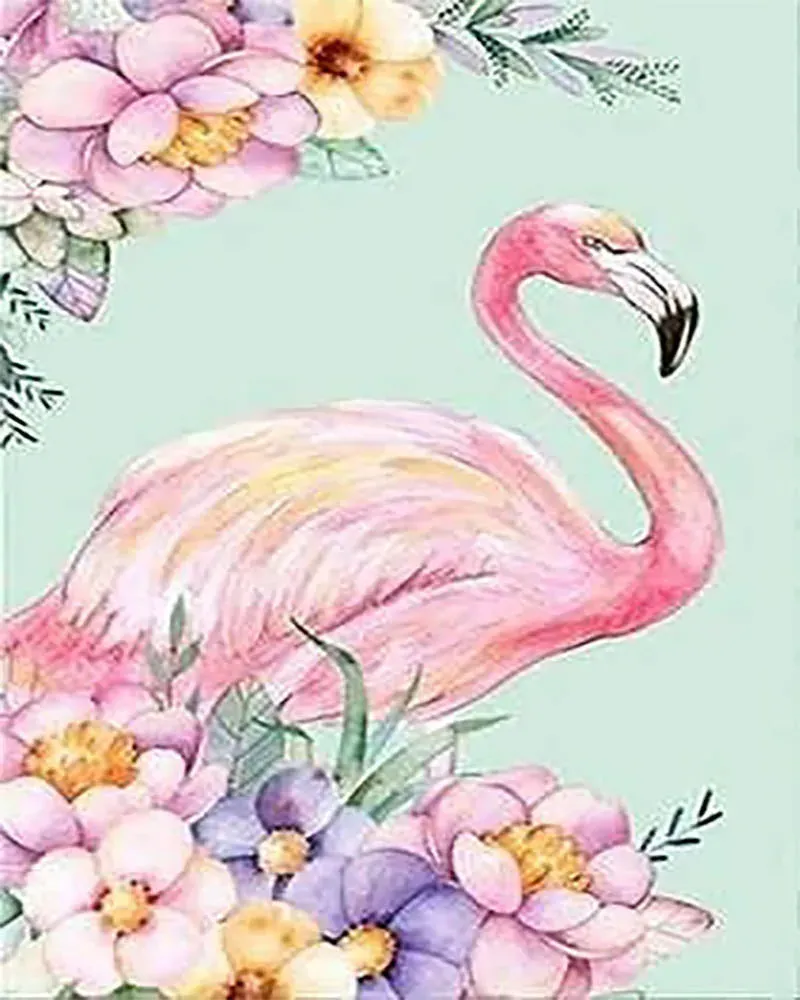 Broderie diamant Flamant Rose