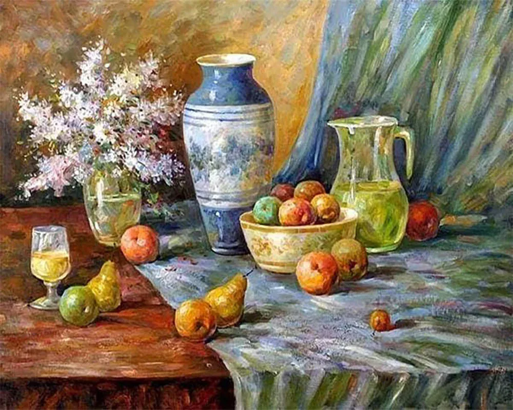 Broderie diamant Fruits sur la Table