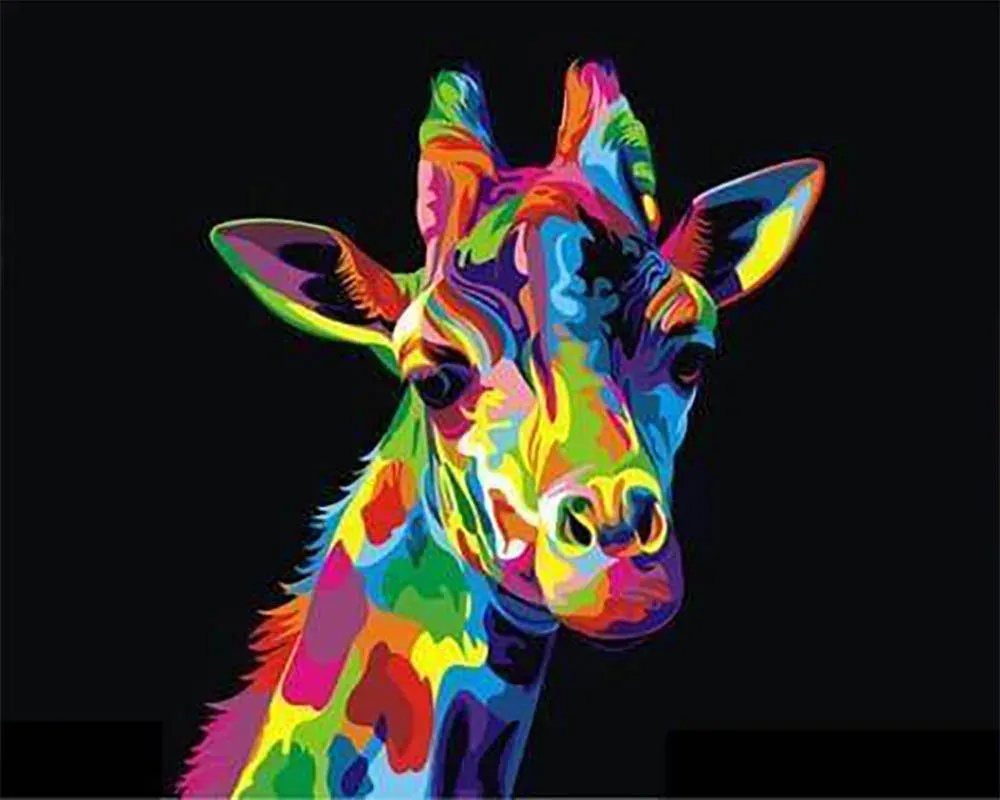 Broderie diamant Girafe Pop Art