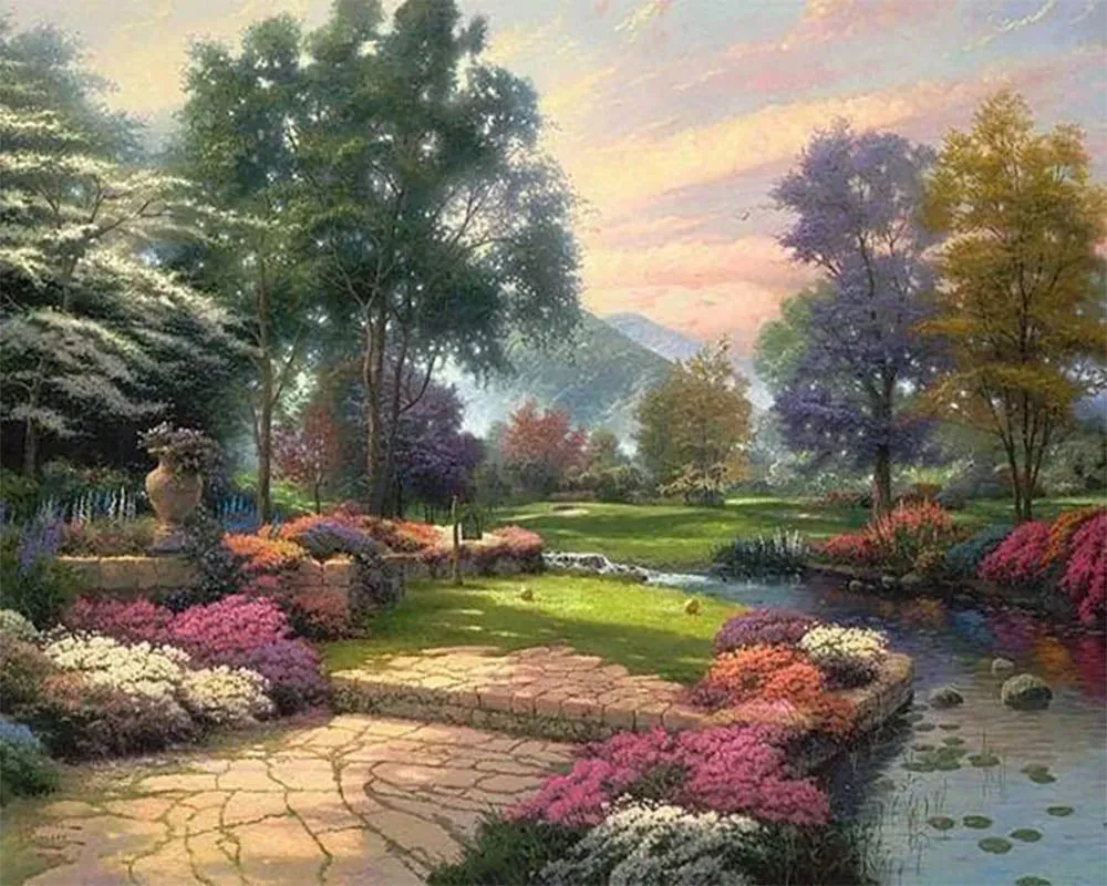Broderie diamant Grand Jardin
