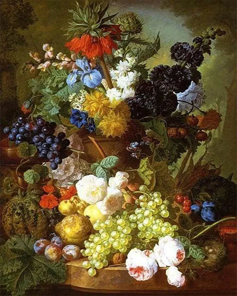 Broderie diamant Grande corbeille de Fruits