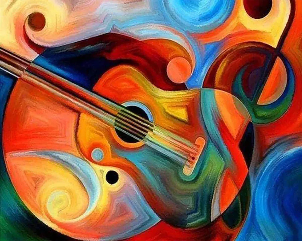 Broderie diamant Guitare Design