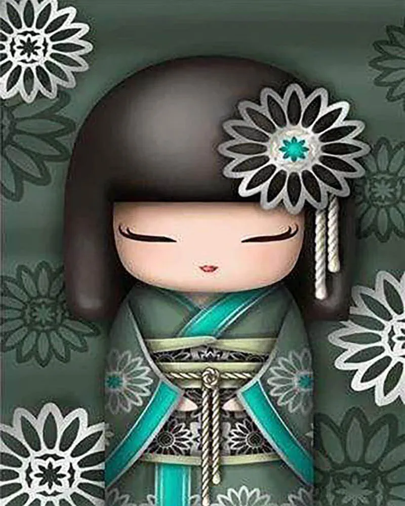 Broderie diamant Habit Asiatique