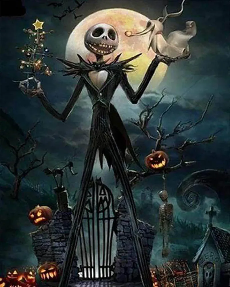 Broderie diamant Halloween